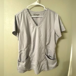 greys anatomy women’s scrub top moonstruck grey L